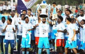 CHAMPIONS! Ethiopia Medin lift the Ethiopian Premier League trophy